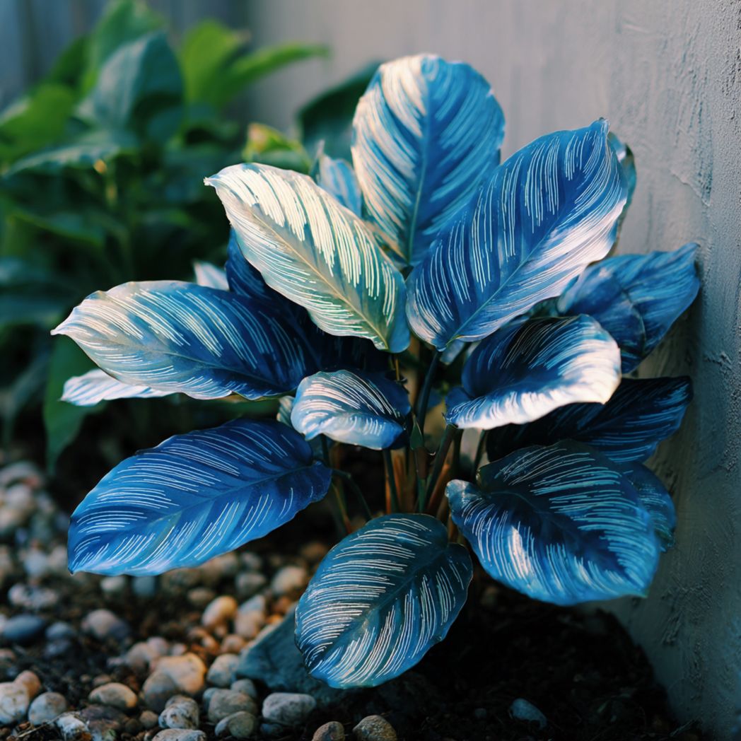 Ornamental Foliage Plant Seeds — 100 Pcs, Blue/White Variegated Leaves-Trendsft
